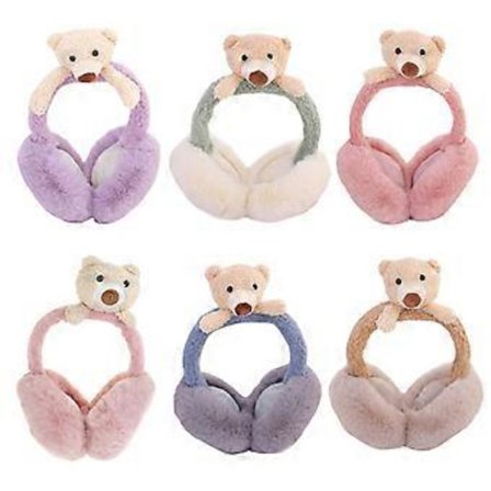 Pehmolelu Karhunmuotoiset Kuulosuojaimet Cosplay Juhlat Sarjakuva Eläin Korvaläppä Täytetty Lämmin Korvalappu Karnevaali Juhlatarvikkeet Karhu khaki 