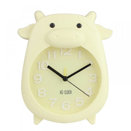 SAYTAY Barnklocka, Cartoon Väckarklocka Liten Klocka, Student Barn Heminredning Bordsur (Gul)