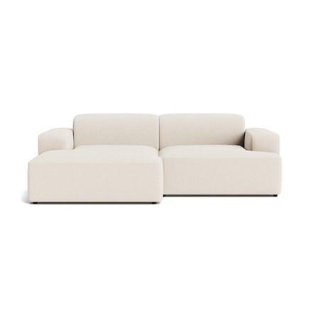 Madrid chaiselong sofa, venstrevendt - Loop Creme - 240x101x73 - Praktisk Flyder Sofa med Bred Chaiselong og dybt sæde - Creme Farve