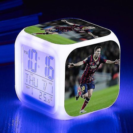 Messi Vekkerklokke For VM Fotballigaen, Liten Vekkerklokke Med Kreativ LED-Skjerm I Ulike Stiler