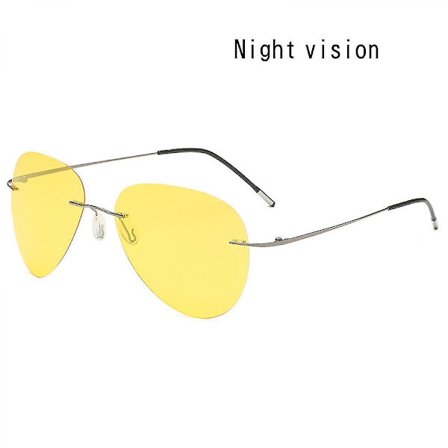 Solbriller Ultralette Rammeløse Sammenklappelige Titanium Let Solbriller Herre Tudse Spejl Kørsel Spejl Polariseret Solbrillerxq-sg1233