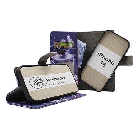 Skimblocker iPhone 16 Magnet Plånboksfodral Design