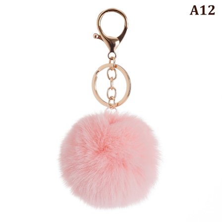 8cm e Key Soft Fluffy Fur Ball Nøkkelring Fluffy Key Chains Trink