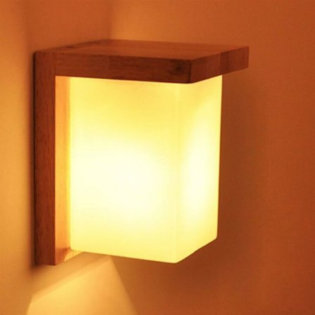 Dekorativ vegglampe i massivt tre, moderne vegglampe for nattbord, stue, trapper, hall - Minimalisme Serie II_xx