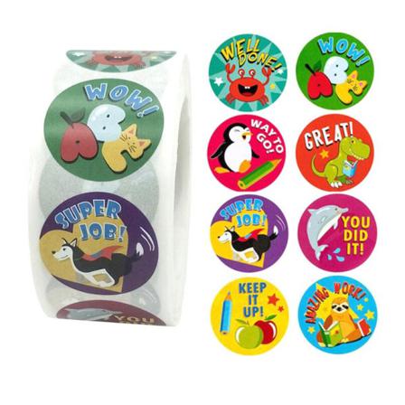 500st Stickers Klistermärken - Djur Motiv - Cartoon Multifärg