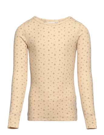Nmfgago Ls Slim Top Sep Lil T-shirts Long-sleeved T-shirts Creme Lil'Atelier*Betinget Tilbud