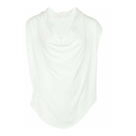 Helmut Lang Cowl Neck Drape Shirt Hvid, Dame Skjorter