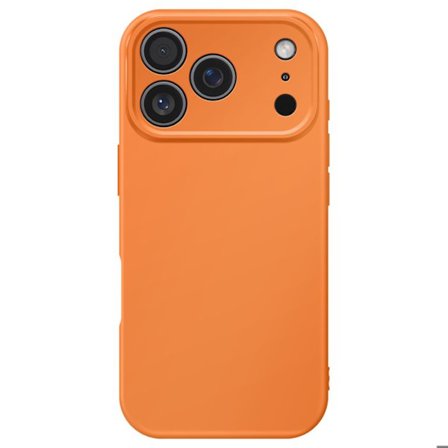Soft-touch silikone cover til iPhone 17 Pro, skridsikkert orange