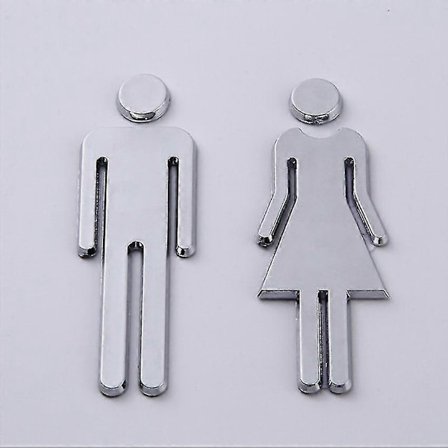 Kylpyhuoneen opasteet, miesten ja naisten WC-kyltti, miesten ja naisten tai unisex-vessan/pesuhuoneen/WC:n ovikyltti