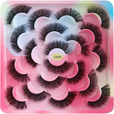 Lösögonfransar 10 Par - Naturliga tunna fransar IC