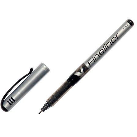 PILOT Fineliner, tunn spets, silverfärgad pennkropp, svart bläck - Lyreco - Kontorsmaterial - Pennor - Finelinerpennor