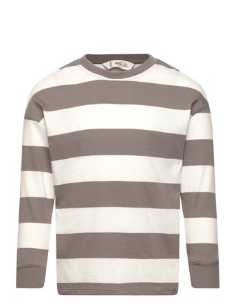 Striped Long Sleeves T-Shirt T-shirts Long-sleeved T-shirts Multi/mønstret Mango*Betinget Tilbud