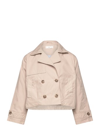 Mango Double-Breasted Jacket With Lapels - Beige - 140
