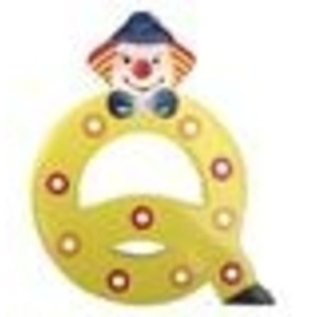 Clown Bokstav i Trä, Q