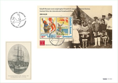 Grønland - HAFNIA 24 - Førstedagskuvert med miniark