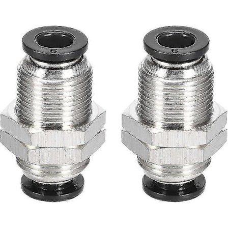 Rett Pneumatisk Push To Quick Connect Fittings Skott Union 6mm Rør Od X 6mm Rør Od 2stk