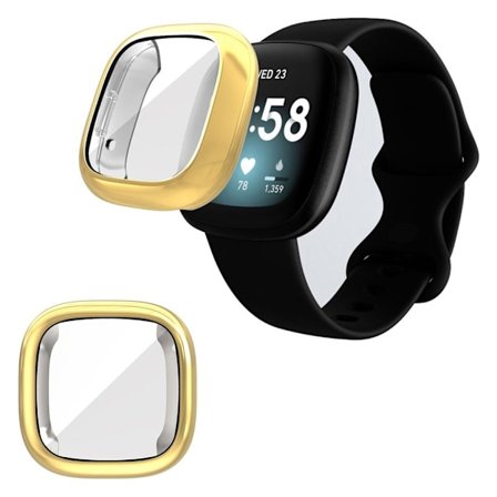 ENKAY HAT PRINCE hållbar ram för Fitbit Sense / Versa 3 - guld