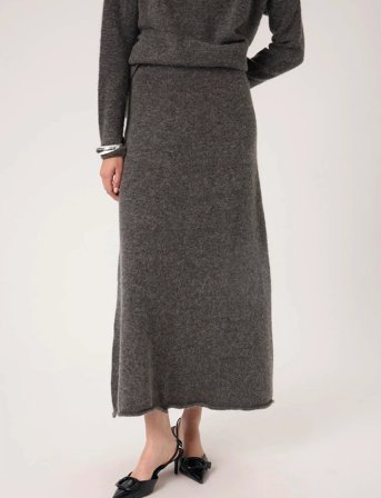 Soaked in Luxury Slmiya Skirt - Grey - XL