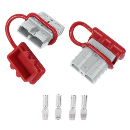 2 Stk/sæt Par Stik Opladning Tilslutning Batteri Trailer Holdbar Bærbar 50A 600V Tilbehør Praktisk Quick Connector Kit