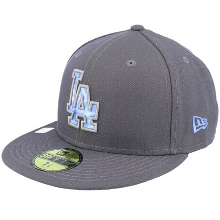 New Era - MLB Grijs fitted Cap - Los Angeles Dodgers MLB22 Fathers Day 59FIFTY Charcoal Fitted @ Hatstore