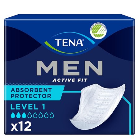 Tena Men Active Fit Inkontinensindlæg 12 stk, Mænd, Krop & Helse, Inkontinens
