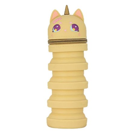 Tegneserie Udtrækkelig Dobbeltfunktion Blyantsæske Sød Lynlås Tredimensionel Lynlås Kontorartikler Æske