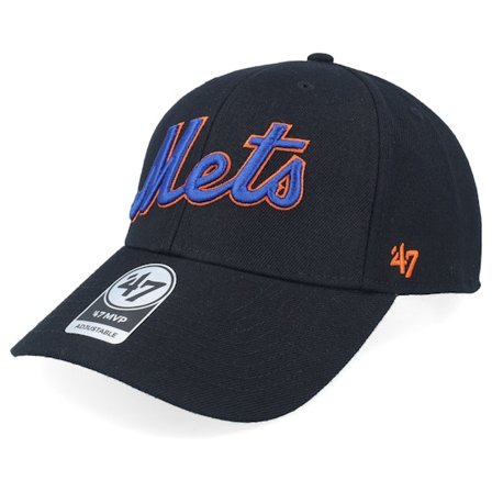 47 Brand - MLB Černá adjustable Kšiltovka - New York Mets Script Mvp Black Adjustable @ Hatstore