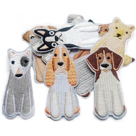 9 stk. Søte Hund Stryke-på-merker for Barn, Valpebroderimerker
