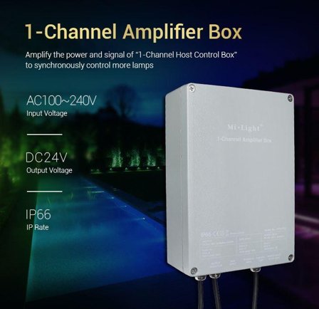 SYNERGY LED Subordinate Controller 1-Channel Amplifier Box IP66 *Milight/Miboxer*
