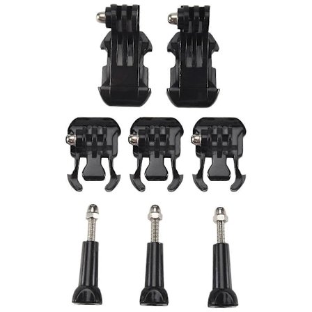 Otte-i-én Tilbehørssæt til GoPro, Clip Basic, J-Hook Spænde Fæste, Skrue