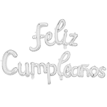 Gratulerer med dagen Bokstaver Ballonger Fargerike folieballonger SØLV