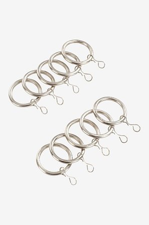 Jotex - Vorhangring 10er-pack Silber - RINGO - Kaufe Gardinenzubehör bei Jotex