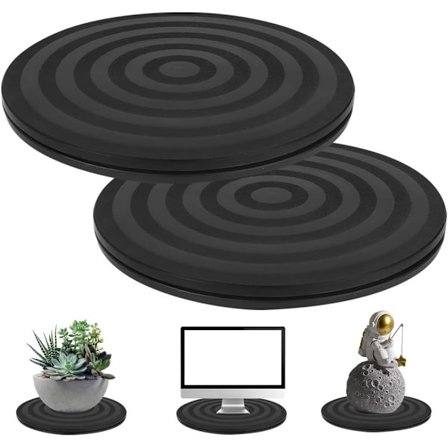 2 stk. Universal 360° drejeskive, manuel drejeskive med stålkugleleje, 360 graders drejeskive med stålkuglelejer kompatibel med TV/computer/skærm