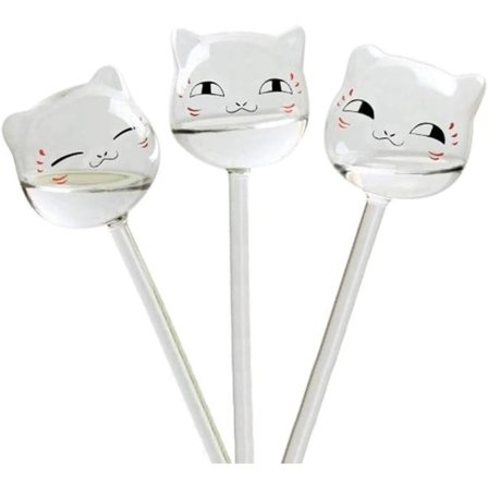 IC Sæt med 3 katteformede vandingskugler til haver, potteplanter