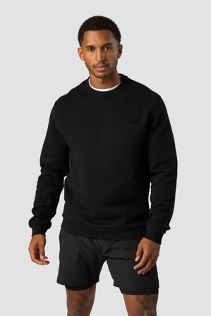 ICANIWILL - Everyday Crewneck Side Logo Men Black - Langærmet - Herrer - Træningstøj fra ICIW