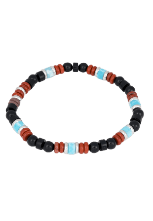 by BILLGREN Bernt | Beadsarmband Armband Herr Svart 19 cm