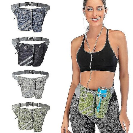 Belteveske for utendørs sport med vannflaskeholder Unisex Midjeveske