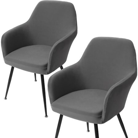 Joustavat tuolinpäälliset, 2 kpl, ruokatuolin päälliset käsinojilla, irrotettavat pestävät toimistotuolin päälliset, tuolinsuoja