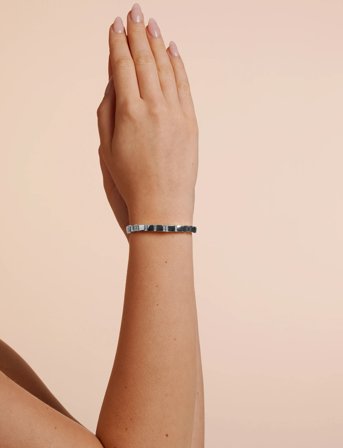 SNÖ of Sweden Brick Small Elastic Crystal Brace S/Clear - Onesize - Silver - ONE SIZE