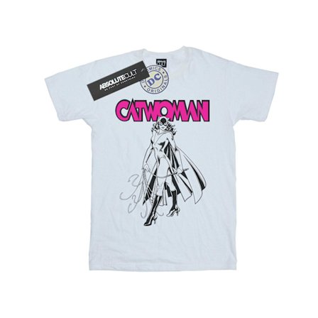 DC Comics Pojkar Catwoman Piska T-Shirt 7-8 År Vit