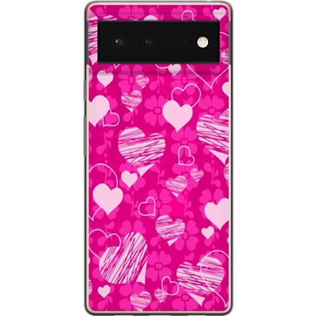 Kompatibelt Mobildeksel til Google Google Pixel 6 PopHjerteMønster