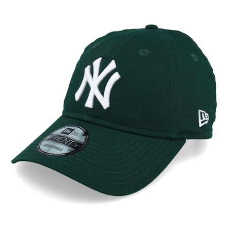 New Era - Verde unconstructed Gorra - New York Yankees League Essential 9TWENTY Dark Green/White Dad Cap @ Hatstore