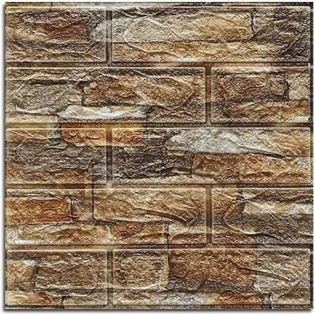 Murstensgul Selvklæbende 12 Stykker, Murstensgul Selvklæbende, Murstensgul Selvklæbende