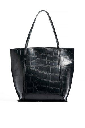 NA-KD Boxig krokodilmönstrad toteväska - Väskor - Svart - One Size