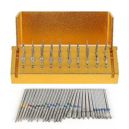 30 st Dental Diamond Burs Buffing Borr Dental Burs Hög Hastighet Handstycken Medium Tandläkare Verktyg