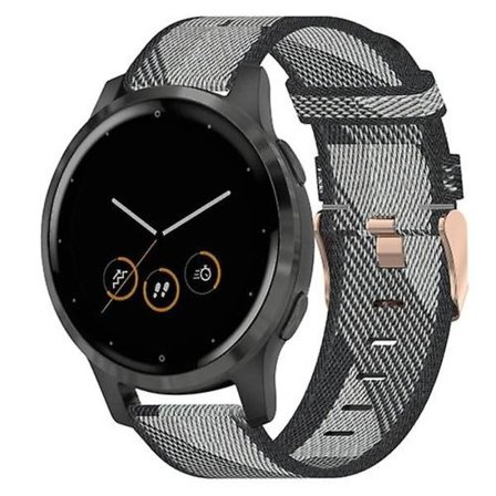 För Garmin Vivoactive 4s 18mm Nylon Woven Watch Band