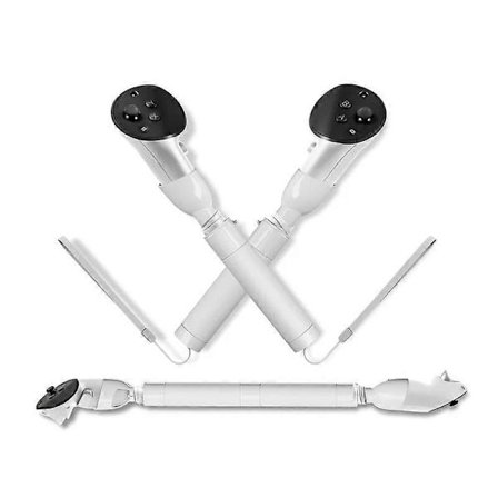 DEVASO För Meta Quest 3S / 3 Spel Ljussabel Golf Spel Förlängningsstång Basebollgrepp Tillbehör