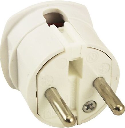 VALUX STØPSEL HVIT SIDEINF: U/JORD