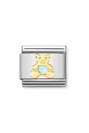 Symbols 18k Gold & enamel blue bear