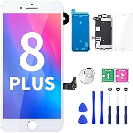 Kompatibel IPhone 7 8 Plus Komplett Display kompatibel Iphone 6s 6plus 6splus Skärm LCD med Främre Kamera+Telefonmottagare